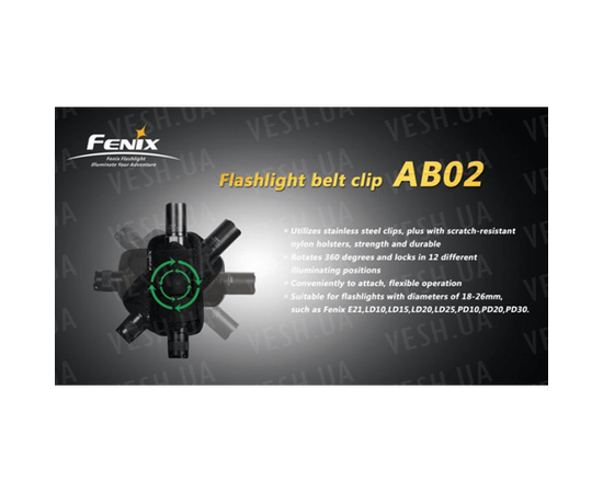 Клипса для фонарей Fenix AB02 : -Аксессуары Fenix, фото 5