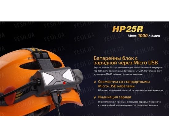 Налобный фонарь Fenix HP25R Cree XM-L2 U2 : -HP серия, фото 15 Налобный фонарь Fenix HP25R Cree XM-L2 U2 : -HP серия, фото 15