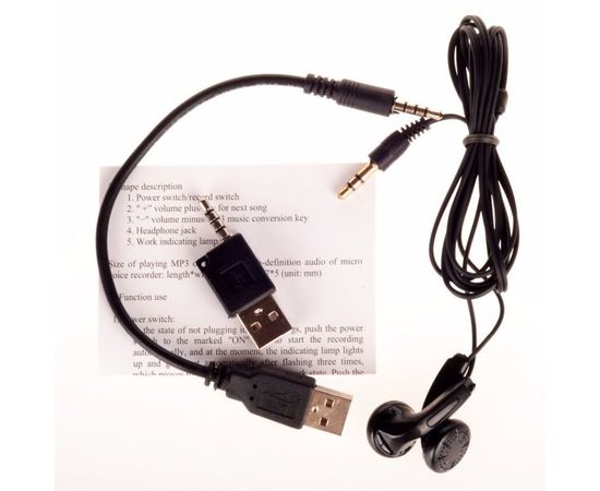 Мини диктофон c MP3 плеером Savetek 500, 8 Гб, 15 часов записи, фото 4