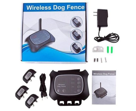 Беспроводной электронный забор для собак Wireless Dog Fence WDF-200 с 3-мя ошейниками, фото 2