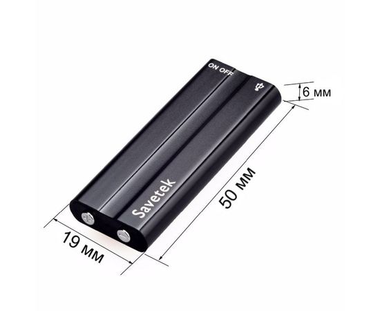 Мини диктофон c MP3 плеером Savetek 500, 8 Гб, 15 часов записи, фото 3