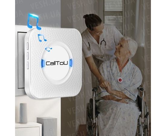 Беспроводная система вызова медперсонала с 2-мя кнопками Daytech CC02 до 150 метров, белая, фото 3