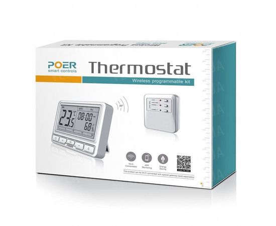 Беспроводной термостат для котла комнатный Poer PTC10, с беспроводным терморегулятором, фото 4