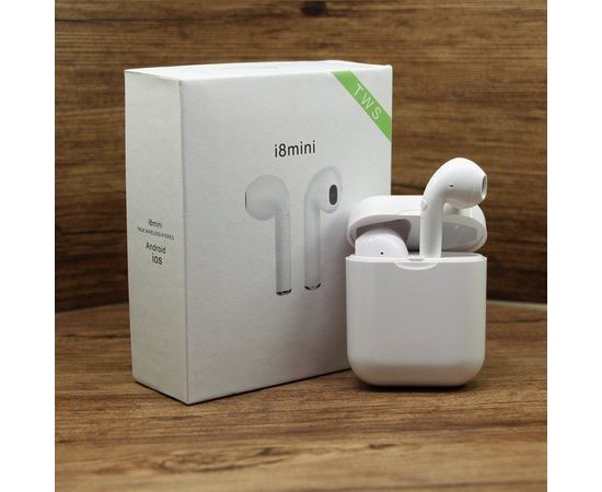 Беспроводные наушники bluetooth HBQ I8 mini TWS, белые, фото 4