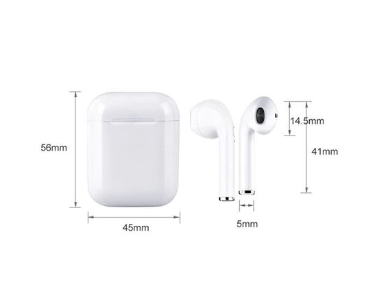 Беспроводные наушники bluetooth HBQ I8 mini TWS, белые, фото 3