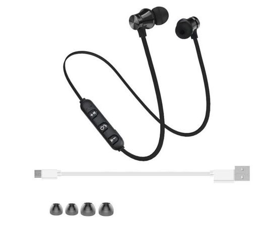 Беспроводные наушники для спорта bluetooth 4.1 Heonyirry C310 c микрофоном, черные, фото 5