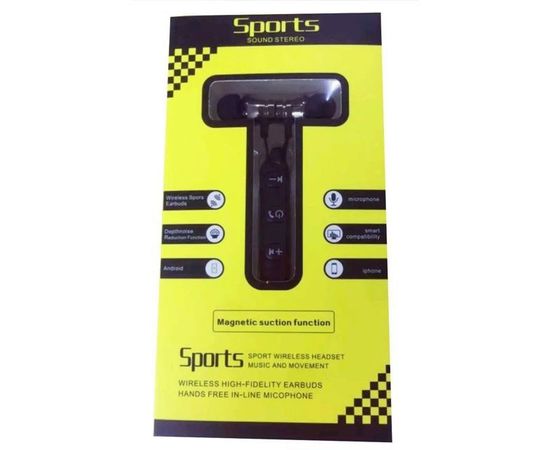 Беспроводные наушники для спорта bluetooth 4.1 Heonyirry C310 c микрофоном, черные, фото 6