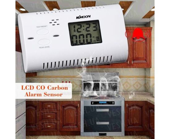 Датчик угарного газа бытовой Kkmoon UL 2034, CO сигнализатор, фото 3