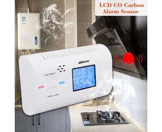 Датчик угарного газа бытовой Kkmoon UL 2034, CO сигнализатор, фото 4