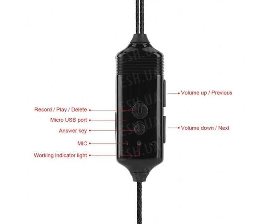 Диктофон для записи звонков и телефонных разговоров в виде гарнитуры Vbestlife M-512, фото 4