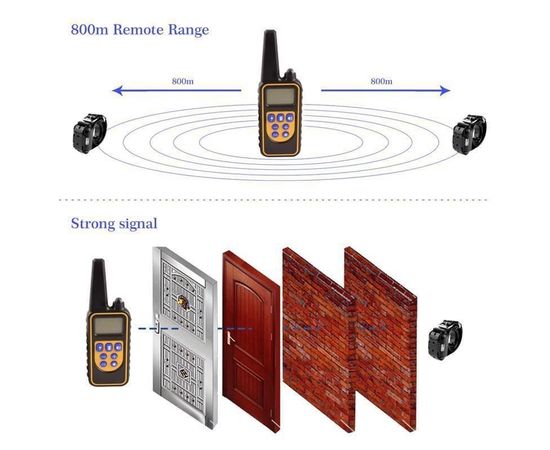 Электроошейник для собак дрессировочный Pet DTC-800 с 2-мя ошейниками для 2-х собак, фото 6