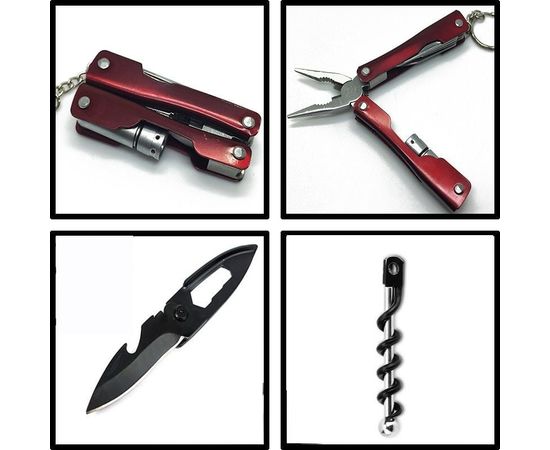 Минимальный набор выживания в лесу из 8 предметов в герметичном кейсе FervorFOX AK-8, коричневый, фото 4