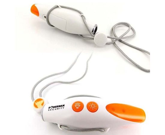 Карманная персональная сигнализация - сирена 100 дБ Doberman Security SE-0302 с фонариком, фото 3 Карманная персональная сигнализация - сирена 100 дБ Doberman Security SE-0302 с фонариком, фото 3