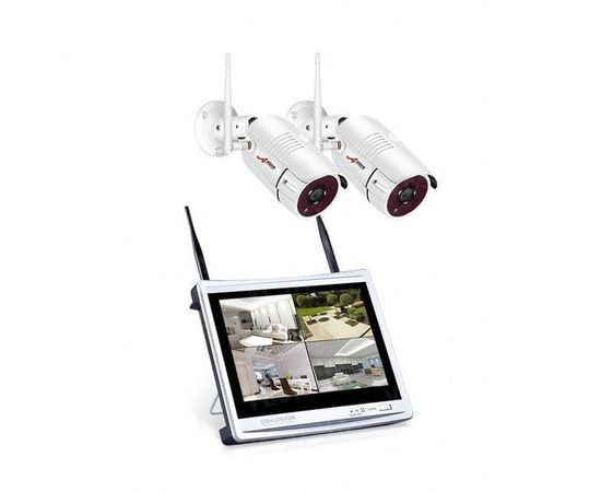 Комплект беспроводного видеонаблюдения wifi на 2 камеры Anran AR-2W c 12" LCD монитором, фото 4 Комплект беспроводного видеонаблюдения wifi на 2 камеры Anran AR-2W c 12" LCD монитором, фото 4