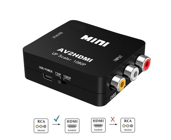 Конвертер видеосигнала AV to HDMI видео + аудио Full HD 1080P Felkin AV2HDMI, фото 3 Конвертер видеосигнала AV to HDMI видео + аудио Full HD 1080P Felkin AV2HDMI, фото 3
