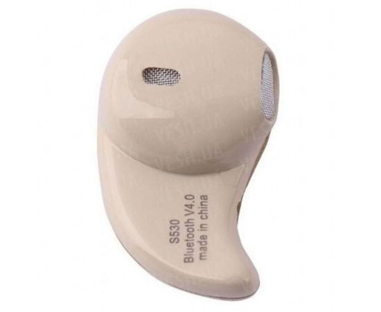 Маленькая миниатюрная микро bluetooth гарнитура - микронаушник Heonyirry S530, телесного цвета, фото 3