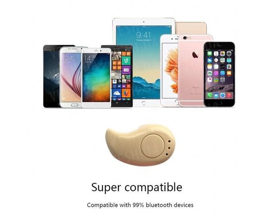 Маленькая миниатюрная микро bluetooth гарнитура - микронаушник Heonyirry S530, телесного цвета, фото 4