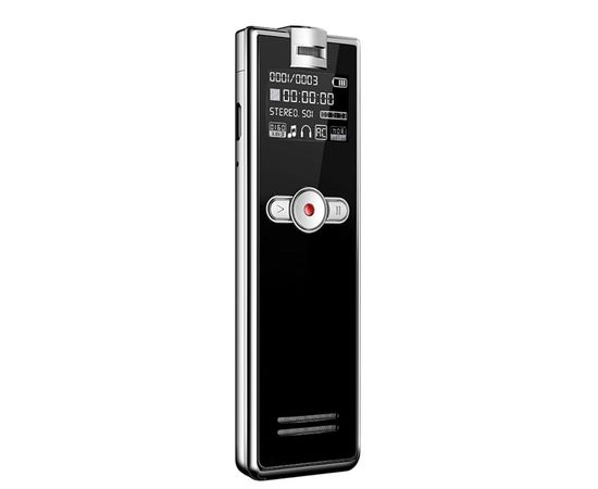 Компактный диктофон с голосовой активацией записи Noyazu audio voice recorder F2, 8 Гб, черный, фото 3