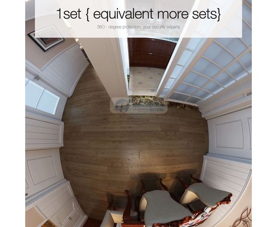 Панорамная wifi камера 360 рыбий глаз Unitoptek EC-P02, беспроводная, белая, фото 2