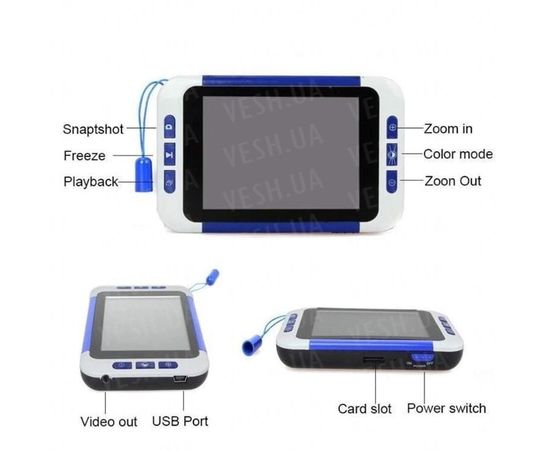 Портативная электронная цифровая лупа 2X-32X с 3,5&quot; экраном Eyoyo C0141, фото 3