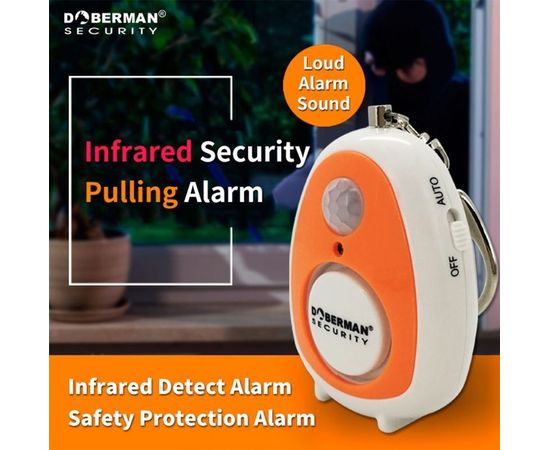 Портативная звуковая сигнализация с датчиком движения со встроенной сиреной 120 дБ Doberman Security SE-0702, фото 6