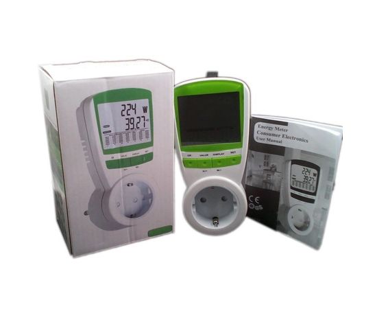 Портативный розеточный счетчик электроэнергии энергометр ваттметр бытовой TS-838, фото 2