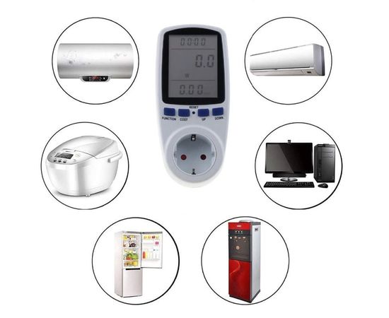 Розетка со счетчиком электроэнергии энергометр ваттметр бытовой Intertek BE009, фото 2 Розетка со счетчиком электроэнергии энергометр ваттметр бытовой Intertek BE009, фото 2