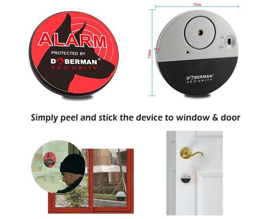 Сигнализация с датчиком вибрации с сиреной 120 дБ Doberman Security SE-0106, вибро сигнализация, фото 2