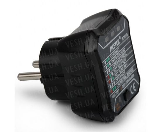 Тестер розеток и УЗО Mestek ST01E, фото 2