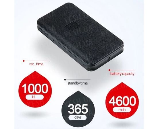 Цифровой диктофон с большим временем работы Yescool E190, 500 часов VOX 32 Гб, фото 4