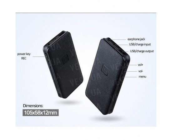 Цифровой диктофон с большим временем работы Yescool E190, 500 часов VOX 32 Гб, фото 6