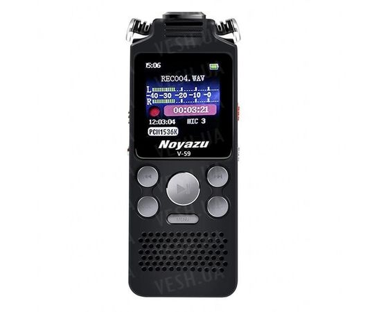 Цифровой диктофон с таймером для записи голоса Noyazu voice recorder V59, стерео, 8 Гб, черный, фото 6