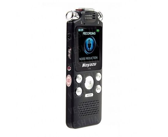 Цифровой диктофон с таймером для записи голоса Noyazu voice recorder V59, стерео, 8 Гб, черный, фото 2
