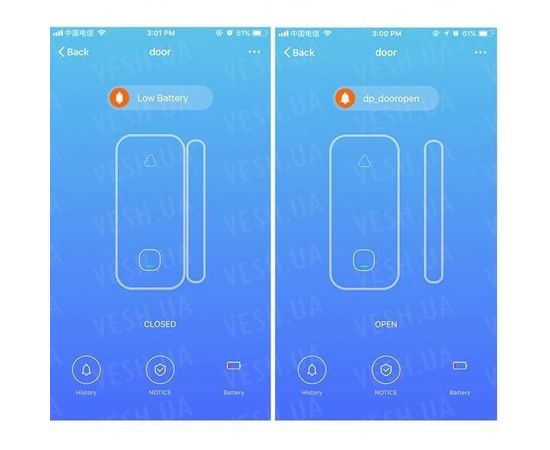 Умный wifi датчик открытия двери или окон Konlen KL-WD001, Iphone &amp; Android App, фото 4