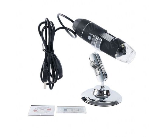 USB микроскоп электронный цифровой с увеличением 1600 x Ootdty DM-1600, 2 Мп, подсветка 8 LED, фото 2