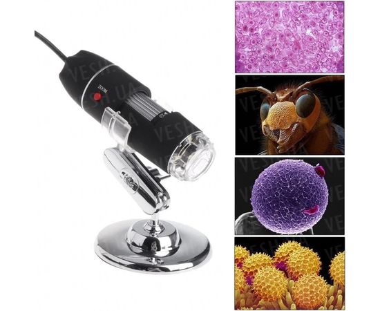 USB микроскоп электронный цифровой с увеличением 1600 x Ootdty DM-1600, 2 Мп, подсветка 8 LED, фото 4