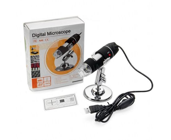 USB микроскоп электронный цифровой с увеличением 1600 x Ootdty DM-1600, 2 Мп, подсветка 8 LED, фото 6