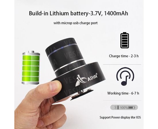 Вибрационная колонка bluetooth портативная 26 Ватт Adin S8BT, очень мощная, фото 4 Вибрационная колонка bluetooth портативная 26 Ватт Adin S8BT, очень мощная, фото 4