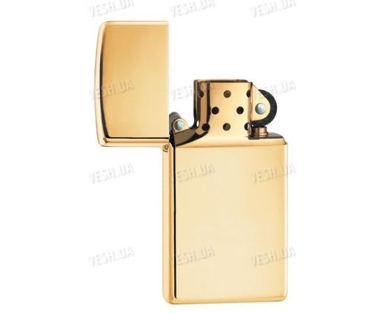 1654B Зажигалка бензиновая SLIM HIGH POLISH BRASS, фото 2