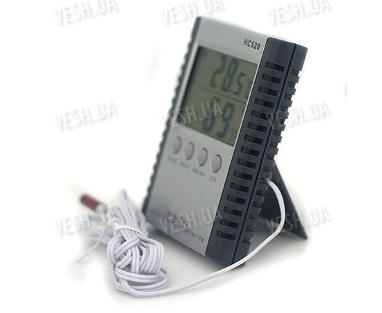 2-х дисплейный внутренне-наружный электронный термометр с выносным наружным датчиком, фото 4