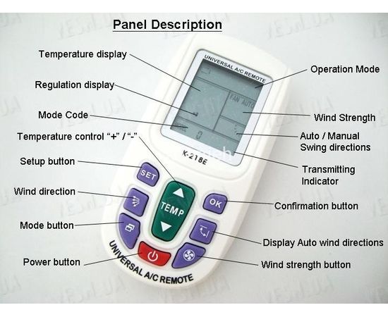 универсальный пульт ДУ для кондиционера мини, фото 4