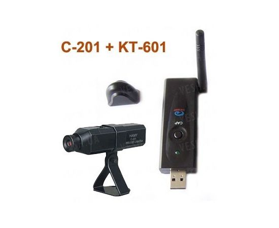 Комплект из беспроводной автономной камеры c аккумулятором С-201 на 2.4 Ghz + приёмник видеосигнала (на выбор), дальностью до 250 метров (модель CRP-201 kit), фото 5