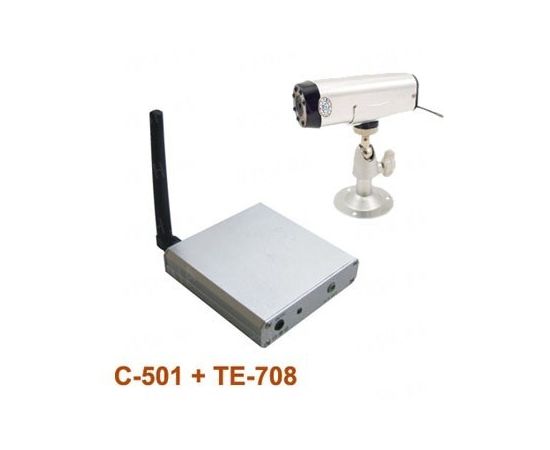 Комплект из беспроводной автономной камеры с аккумулятором С-501 на 2.4 Ghz + приёмник видеосигнала (на выбор), дальностью до 250 метров (модель CRP-501 kit), фото 6