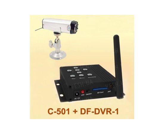 Комплект из беспроводной автономной камеры с аккумулятором С-501 на 2.4 Ghz + приёмник видеосигнала (на выбор), дальностью до 250 метров (модель CRP-501 kit), фото 2