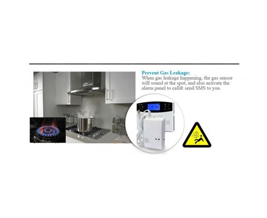 Универсальная GSM сигнализация с клавиатурой и LCD дисплеем с поддержкой проводных и беспроводных датчиков (модель GSM-007), фото 4