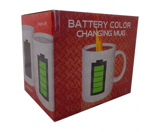 Товар распродан - Чашка хамелеон Батарейка белая - Чашки, фото 2