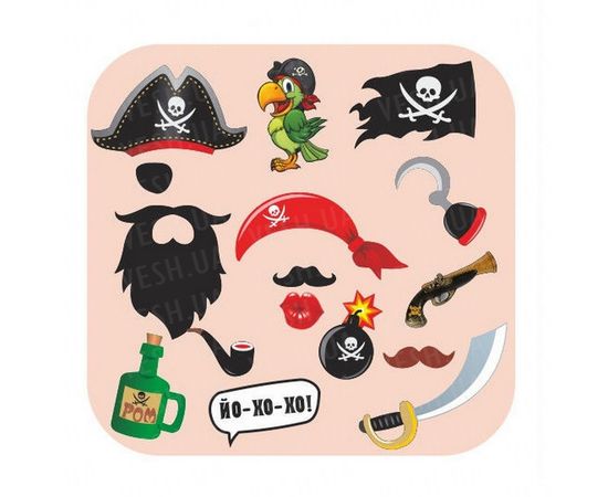 Товар распродан - Фотобутафория Пират детская 16 предметов - Карнавальные аксессуары, фото 2