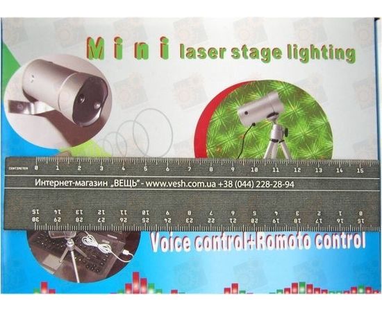Компактный лазерный проектор 50мВт Красный + 50мВт Зеленый лазер, фото 7