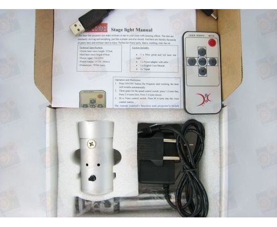Компактный лазерный проектор 50мВт Красный + 50мВт Зеленый лазер, фото 3