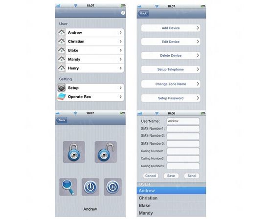 GSM сигнализация с возможностью управления iOS с Iphone, смартфона или мобильного телефона (модель G1) НОВИНКА 2013 ГОДА!!!, фото 4